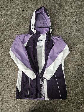 Columbia Interchange Jacket Women’s Small Purple White Waterproof